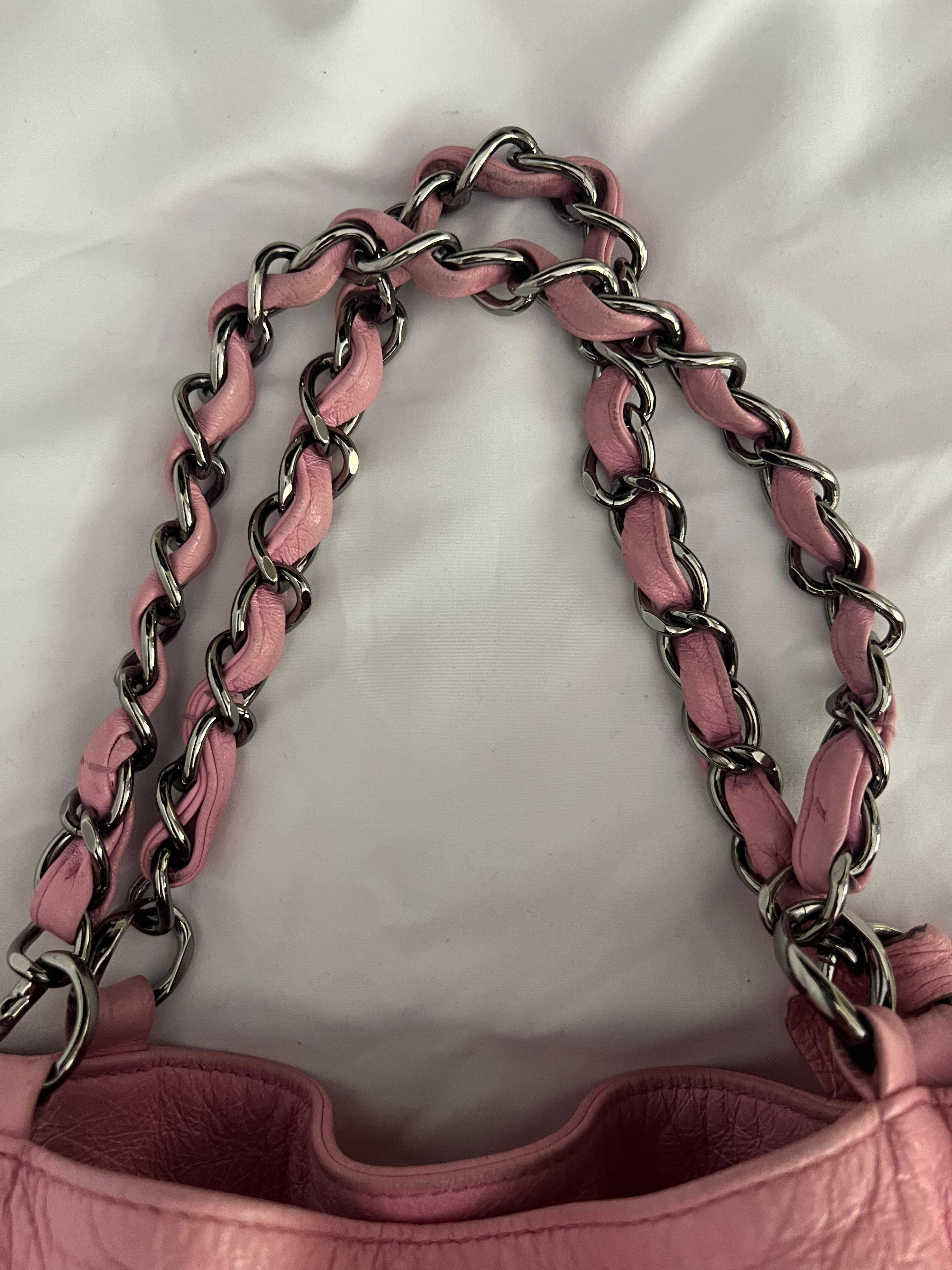 Chanel Pink Bucket Shoulder Bag  4