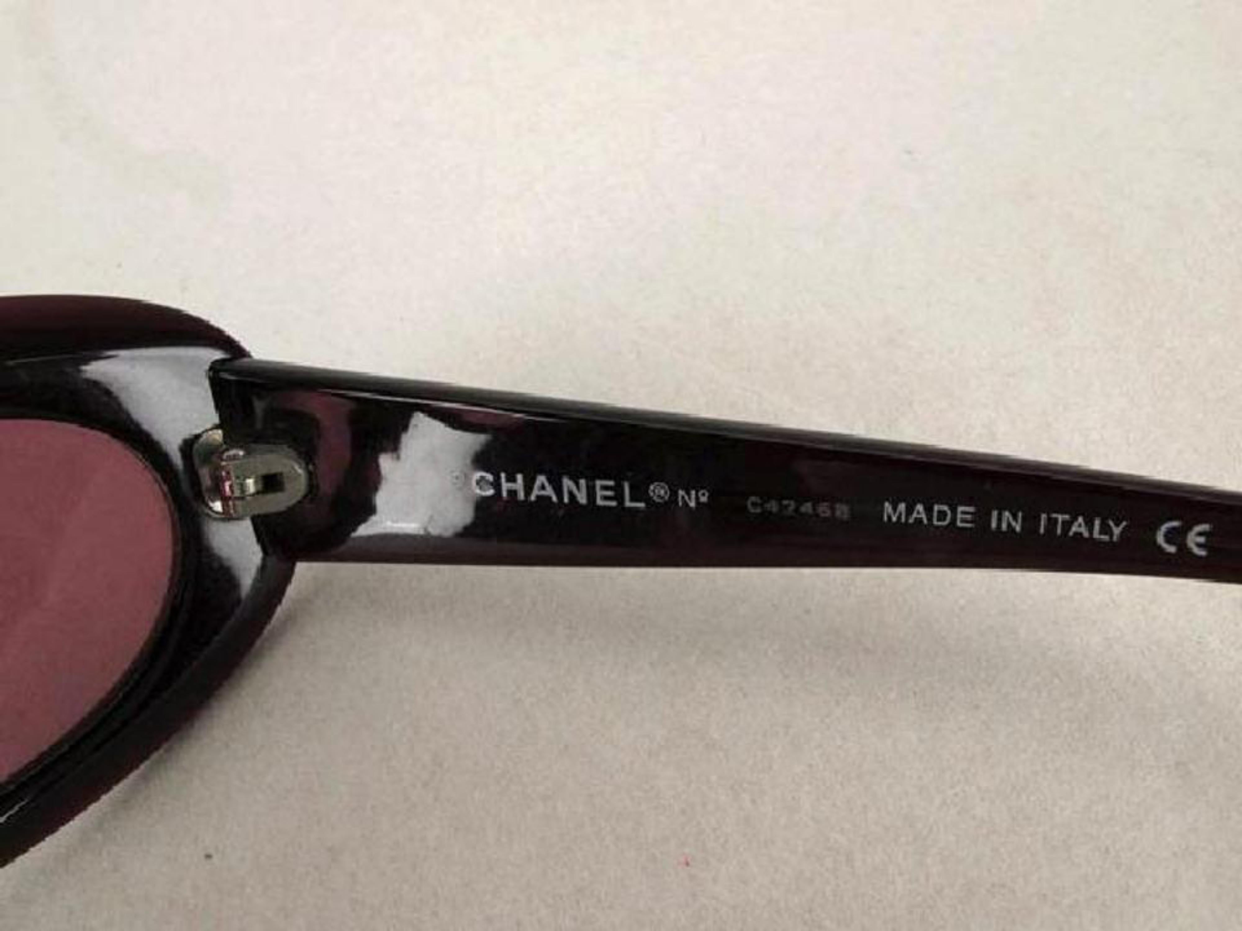 Chanel Pink Burgundy C.539/64 Ccav44 Sunglasses For Sale 5
