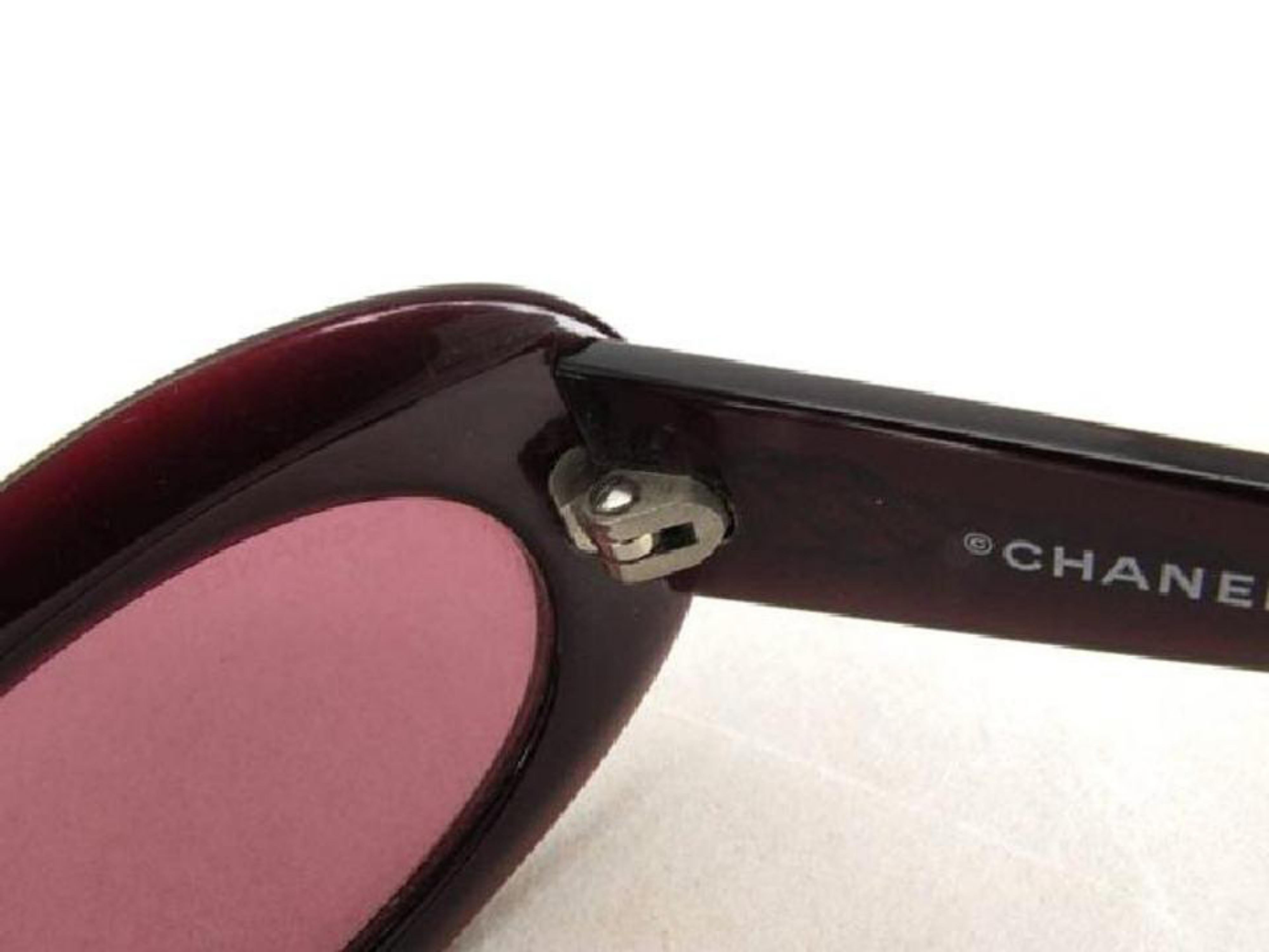 Chanel Pink Burgundy C.539/64 Ccav44 Sunglasses For Sale 1