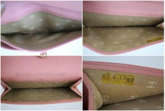 Chanel Pink Button Line Long 221187 Wallet
