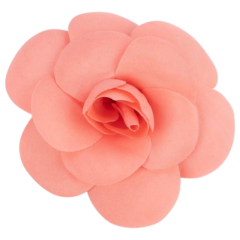 Chanel Pink Camellia Brooch