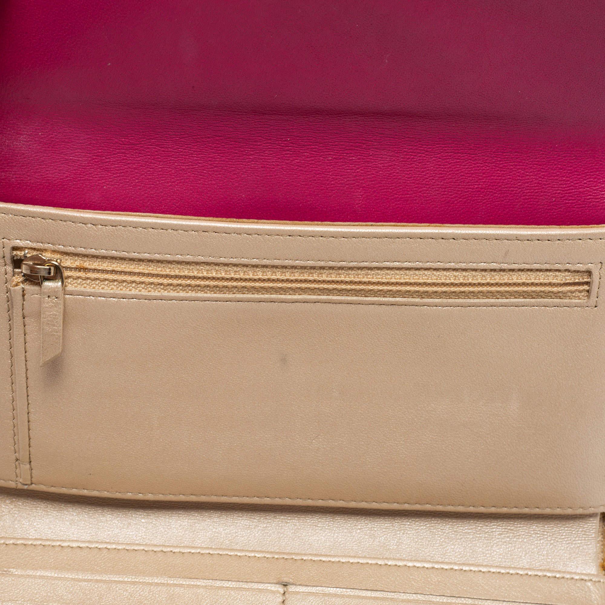 Chanel Pink Camellia Embossed Leather CC Flap Wallet 5