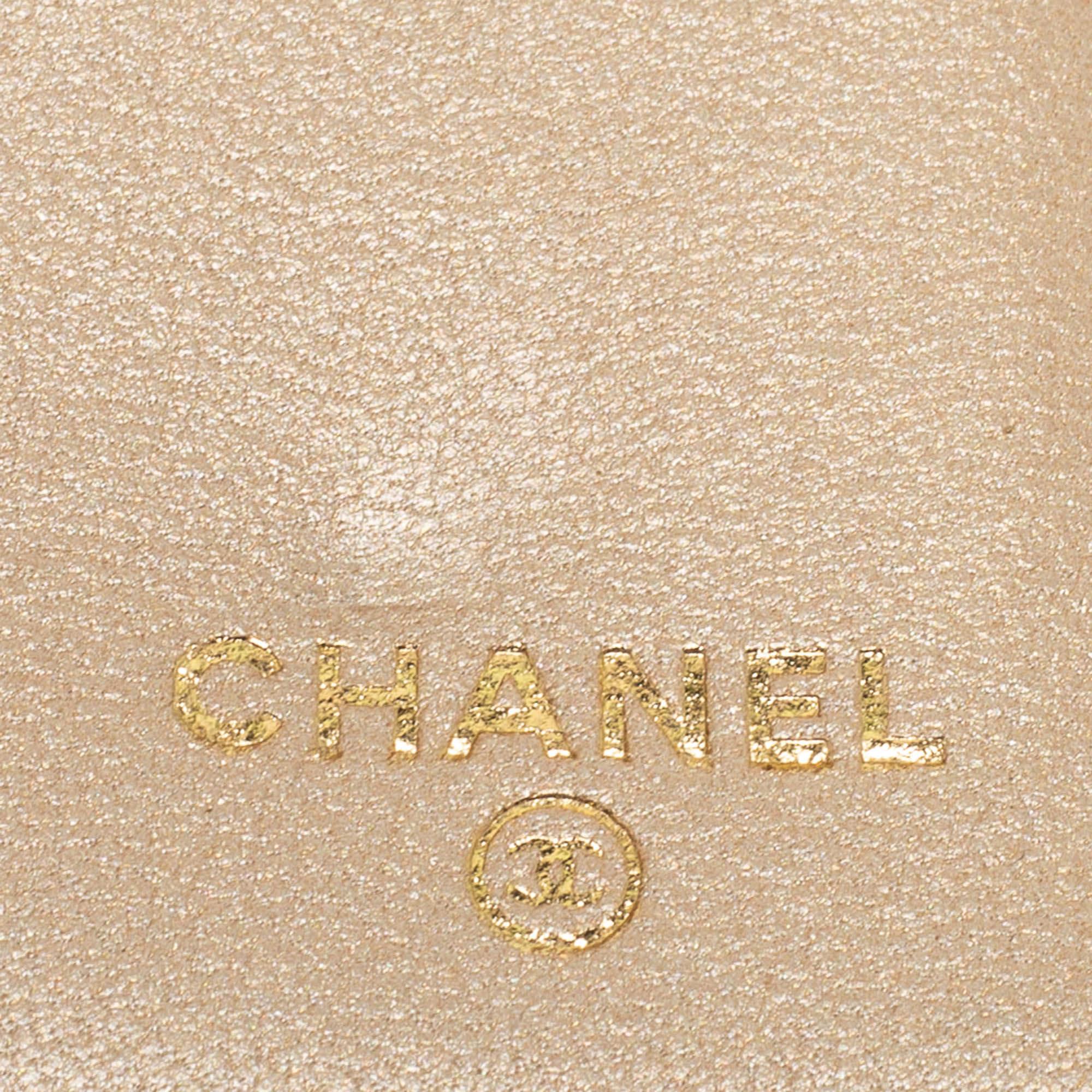 Chanel Pink Camellia Embossed Leather CC Flap Wallet 1
