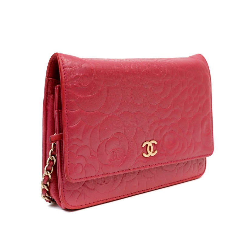 CHANEL Camellia WOC Wallet On Chain 2013 Shoulder Bag Crossbody at 1stDibs