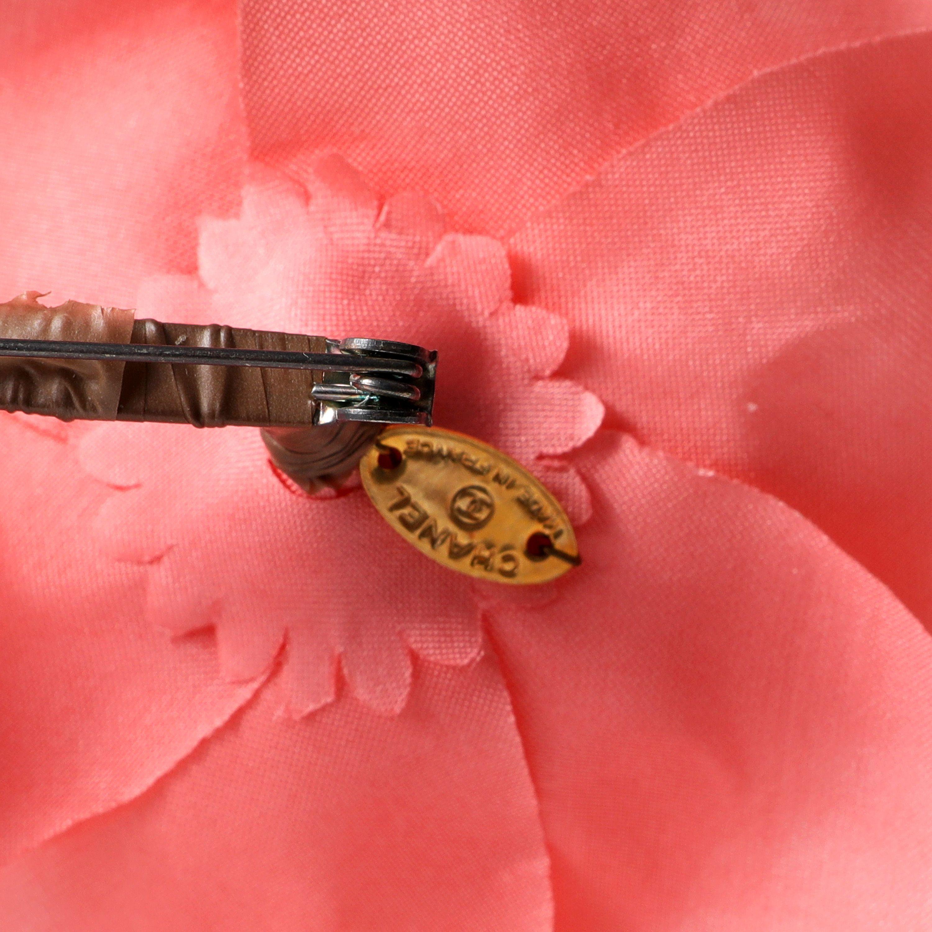 Women's or Men's Chanel Pink Camellia Flower Pin