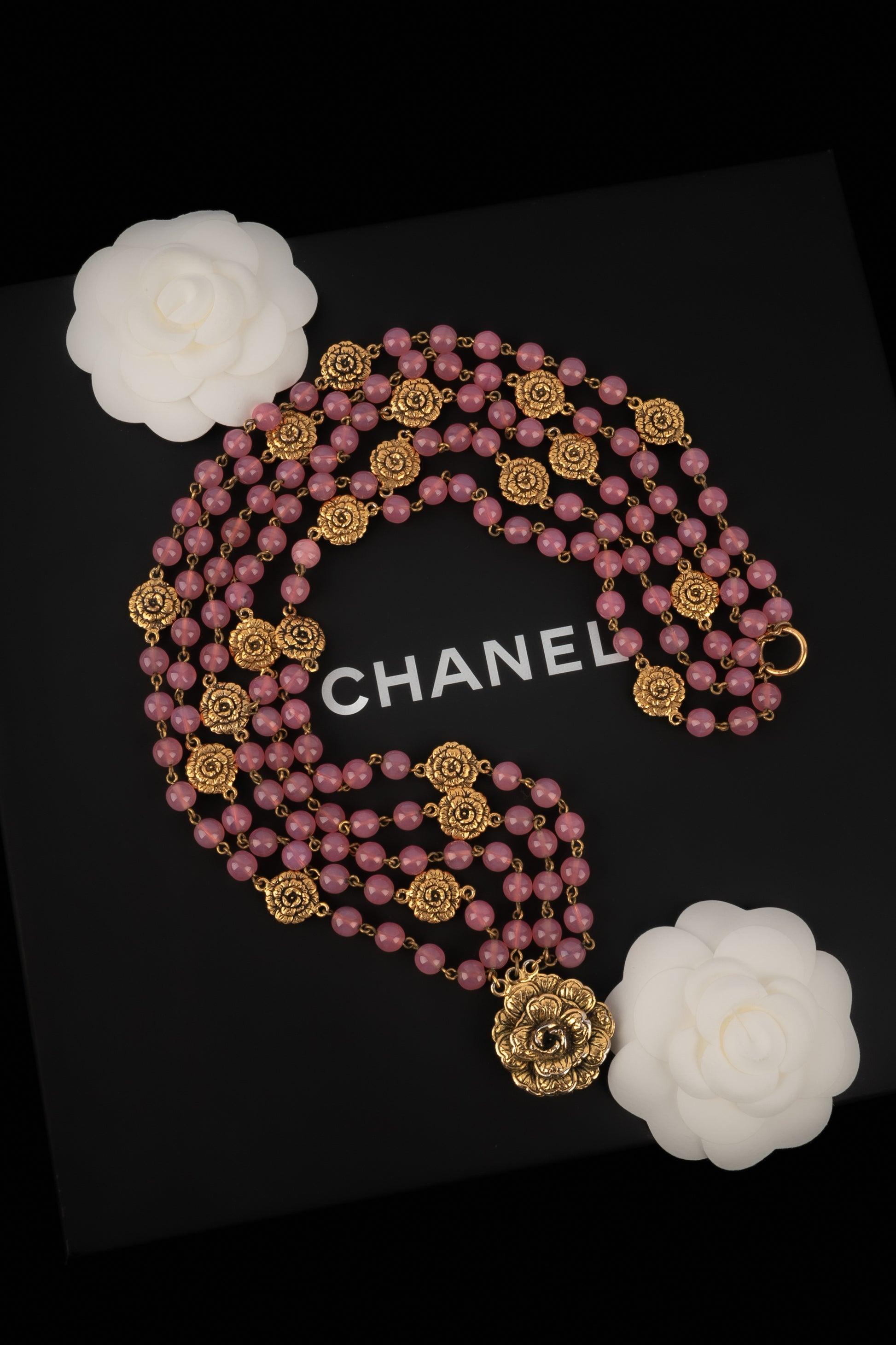 Collana Chanel Pink Camellia in vendita 6