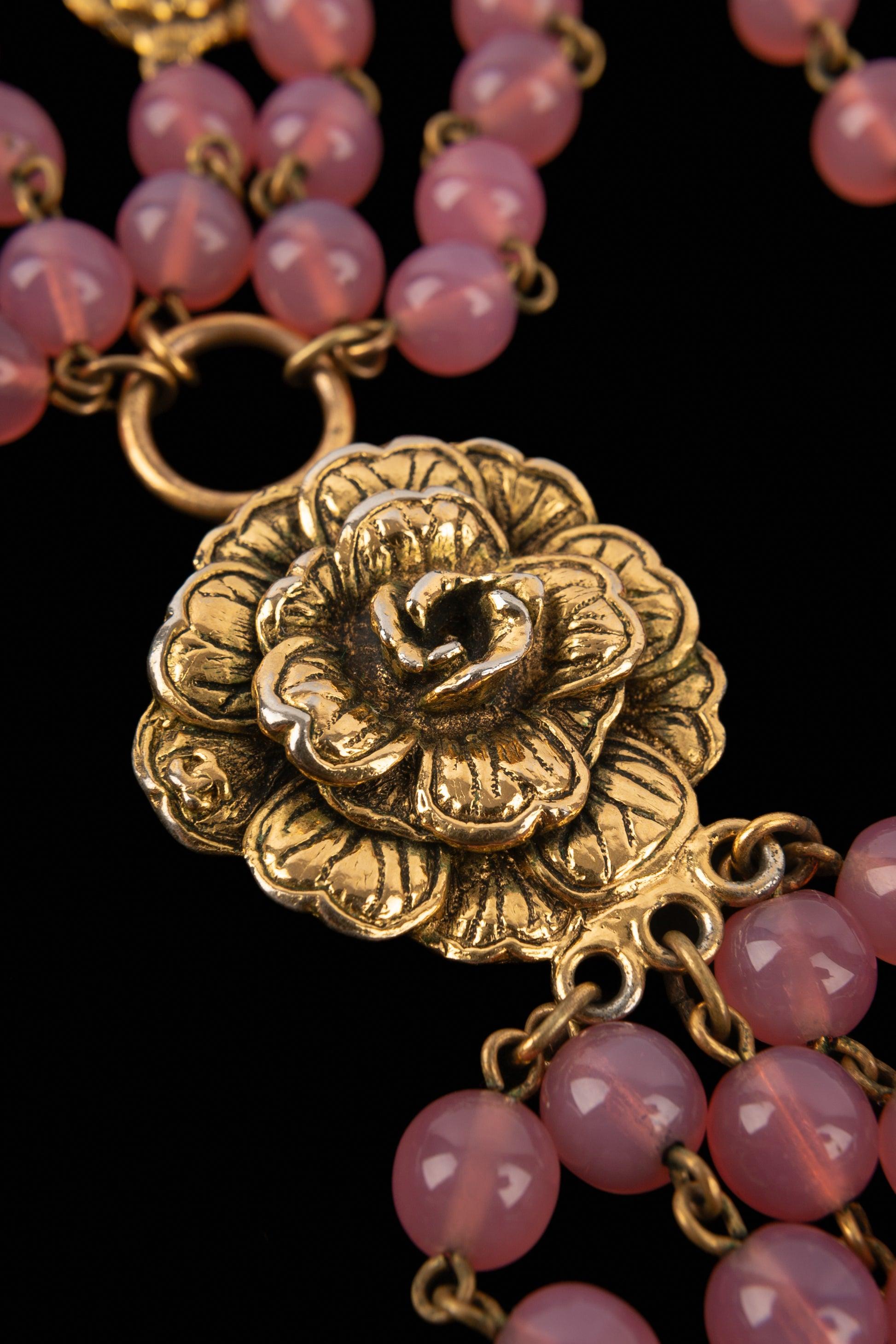Collana Chanel Pink Camellia in vendita 1