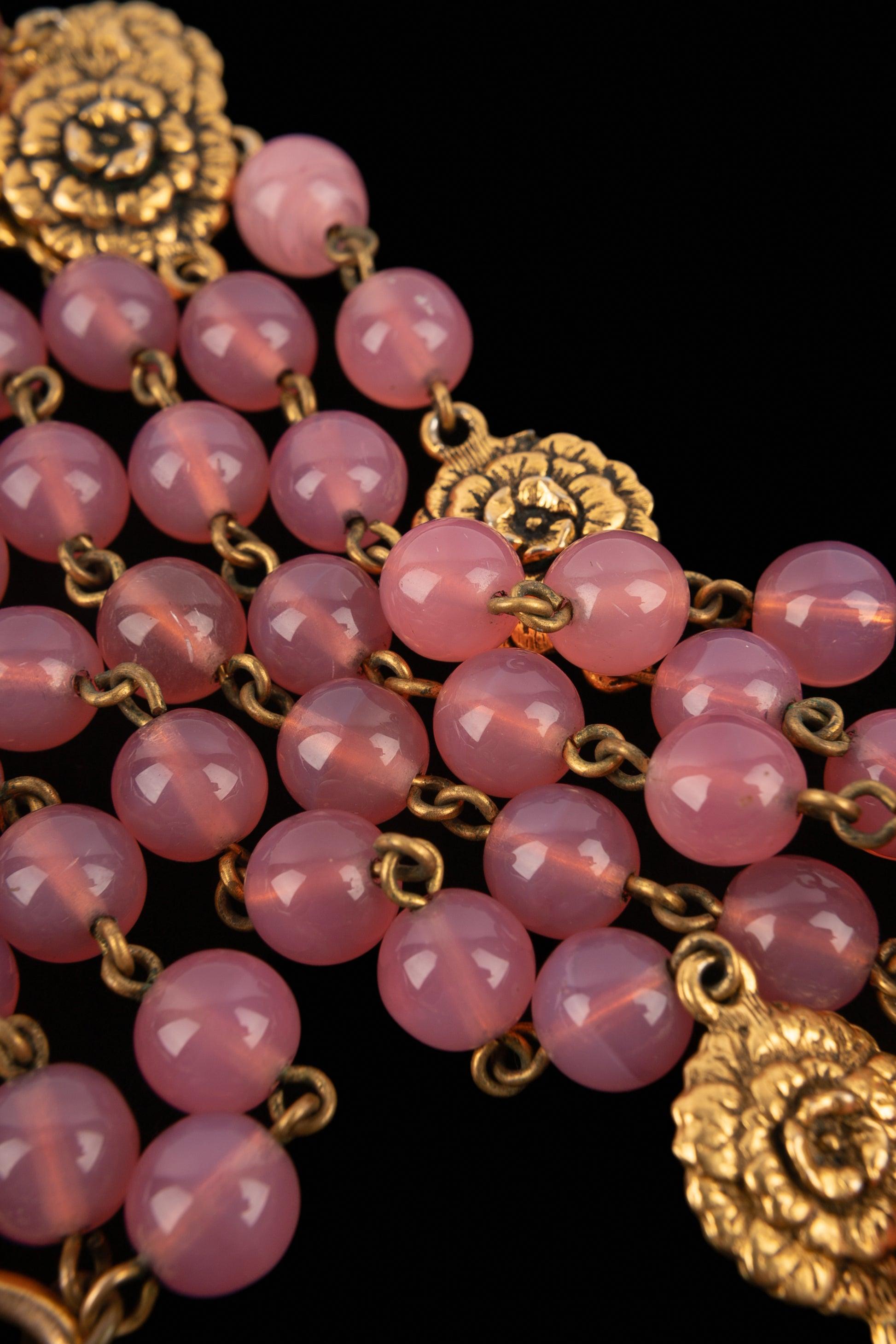 Collana Chanel Pink Camellia in vendita 2