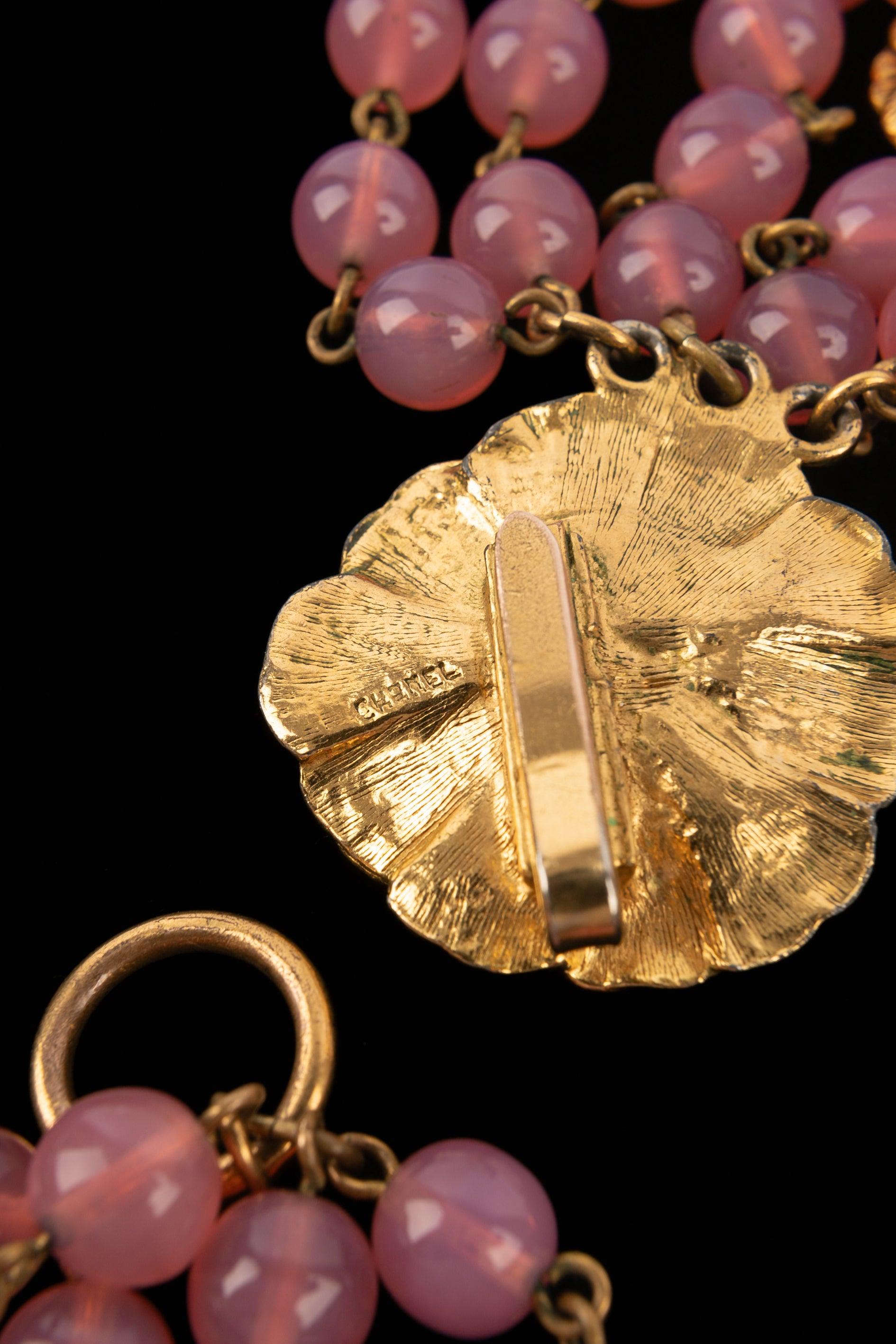 Collana Chanel Pink Camellia in vendita 3
