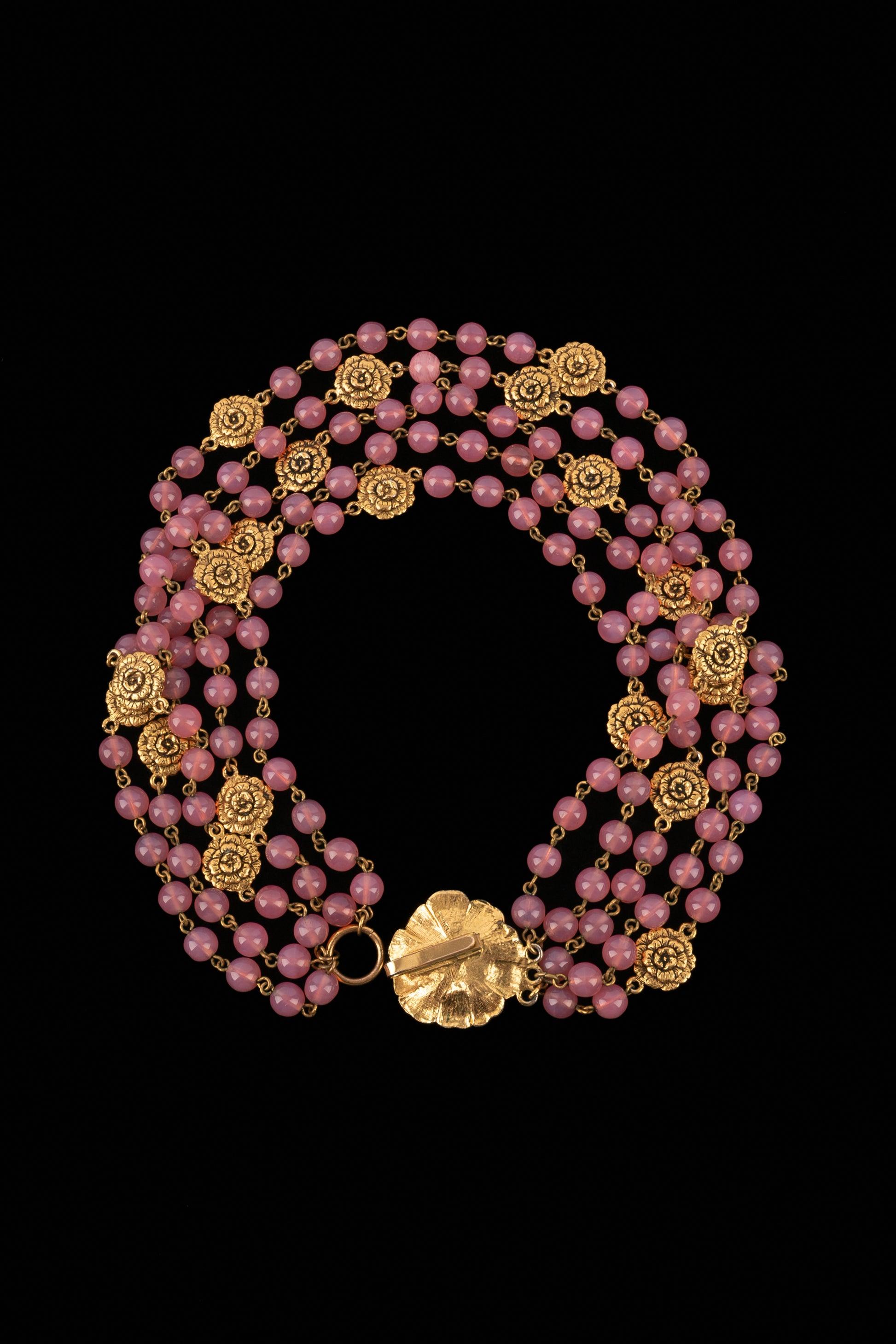 Collana Chanel Pink Camellia in vendita 4