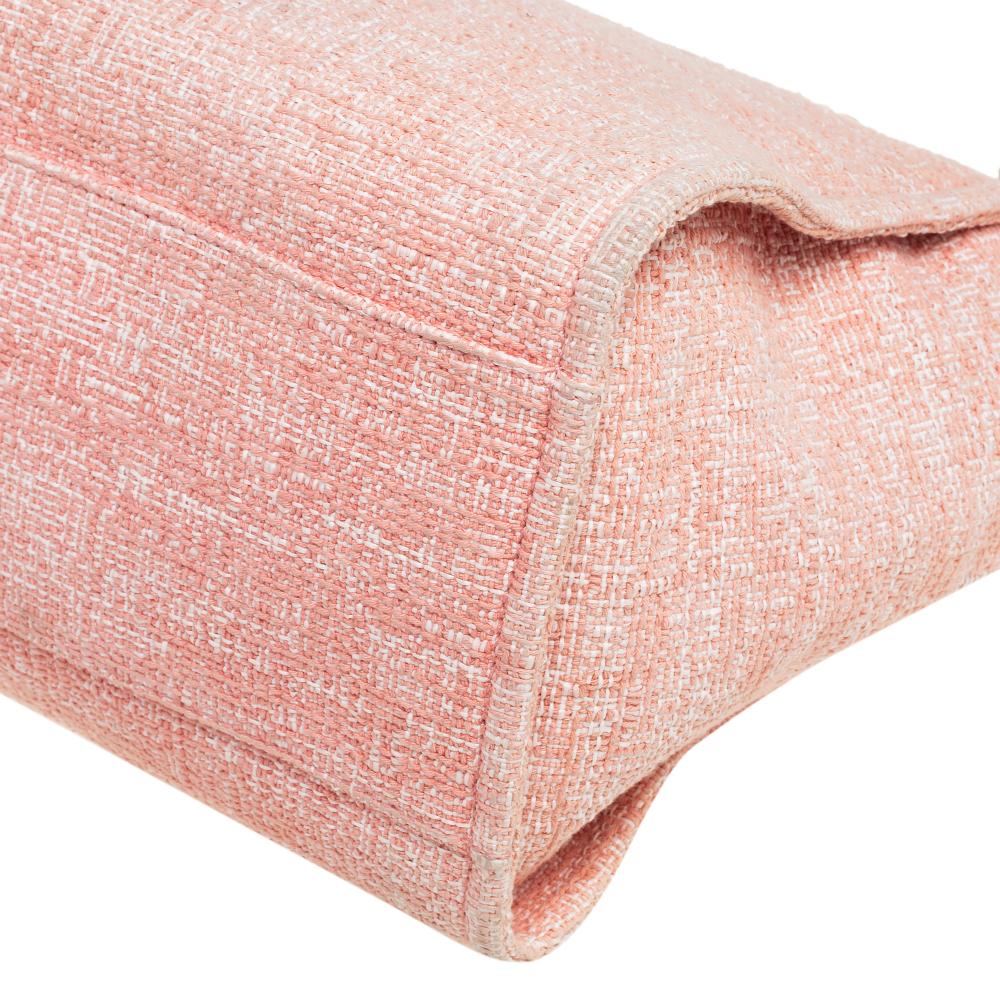 Chanel Pink Canvas and Leather Large Deauville Shopper Tote 3