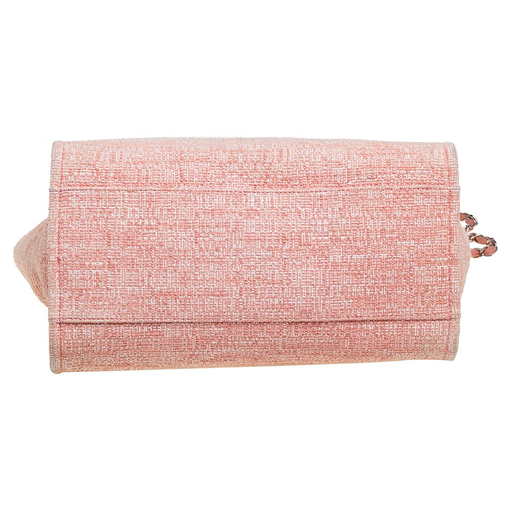 Chanel Pink Canvas and Leather Large Deauville Shopper Tote 1