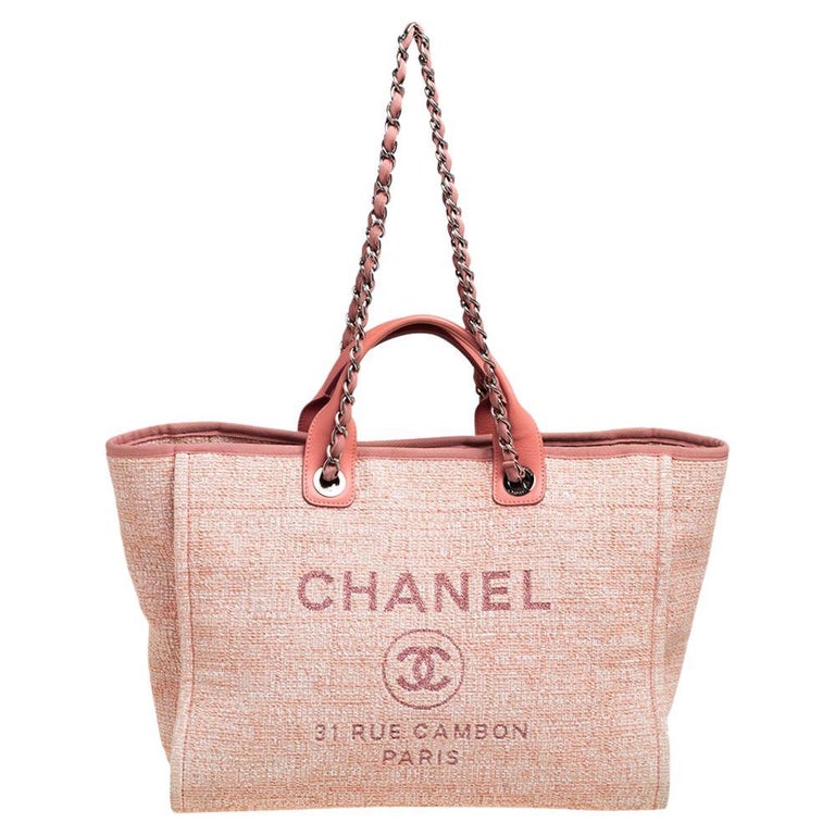 Chanel + Pre-Loved Pink Vinyl 3 ‘CC’ Tote Bag Medium, Pink