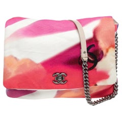 Chanel Pink Canvas Flower Power Shoulder Bag