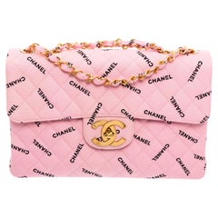 Chanel Limited Edition Pink Canvas Half Flap Bag