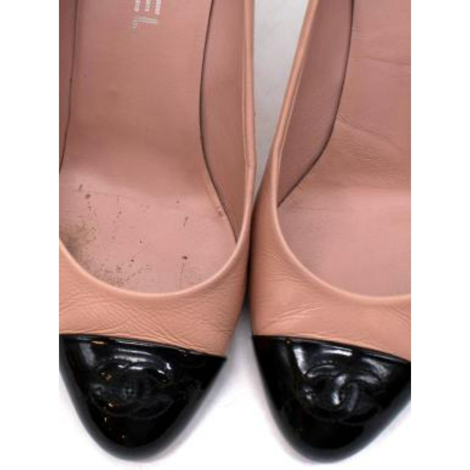 Chanel Pink Cap Toe CC Pumps For Sale 5