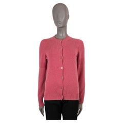 CHANEL pink cashmere 2009 09A CC TURNLOCK Cardigan Sweater 38 S