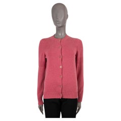 CHANEL pink cashmere 2009 09A CC TURNLOCK Cardigan Sweater 38 S