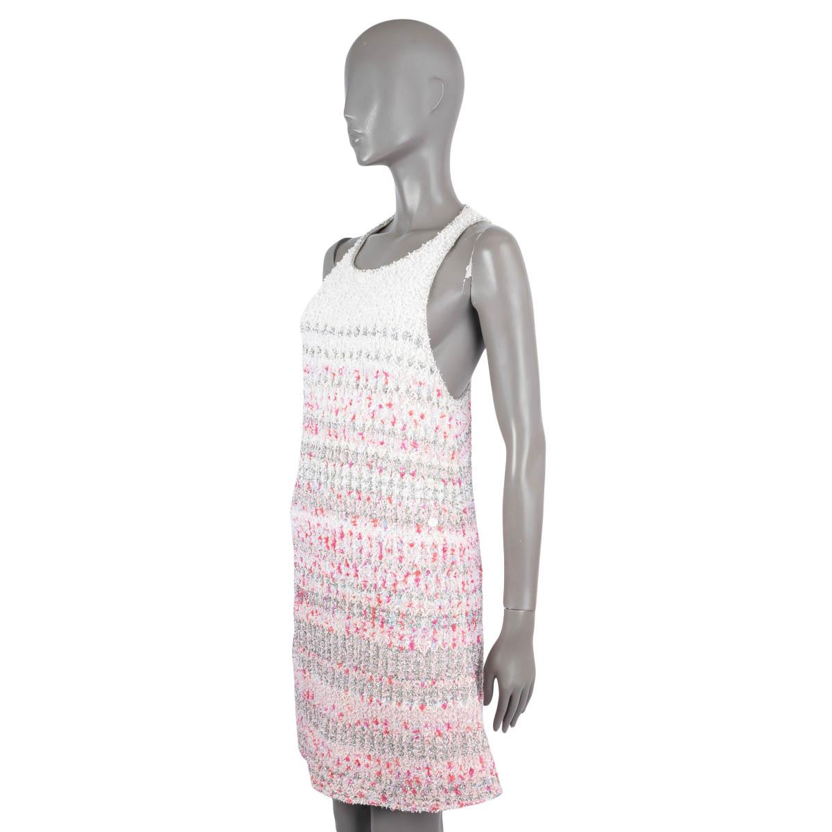 Women's CHANEL pink cashmere 2018 18S WATERFALL KNIT Dress 36 XS For Sale