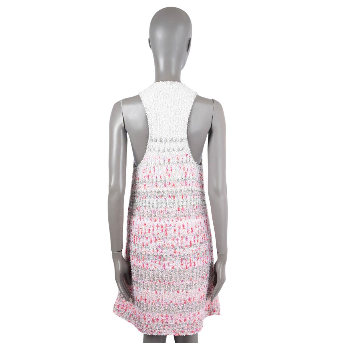 CHANEL pink cashmere 2018 18S WATERFALL KNIT Dress 36 XS For Sale 1