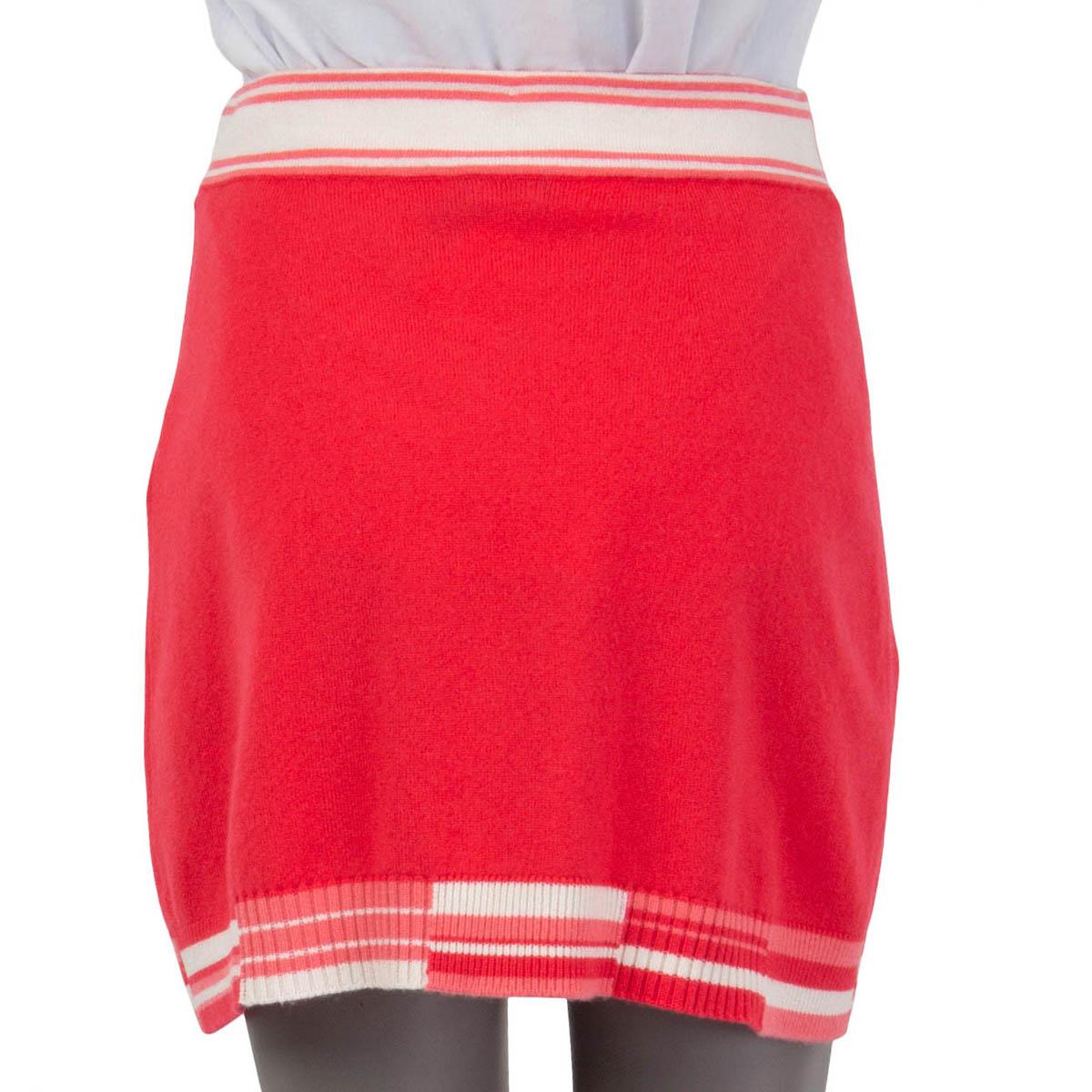 Women's CHANEL pink cashmere 2019 19P LOGO MINI Skirt 36 XS For Sale