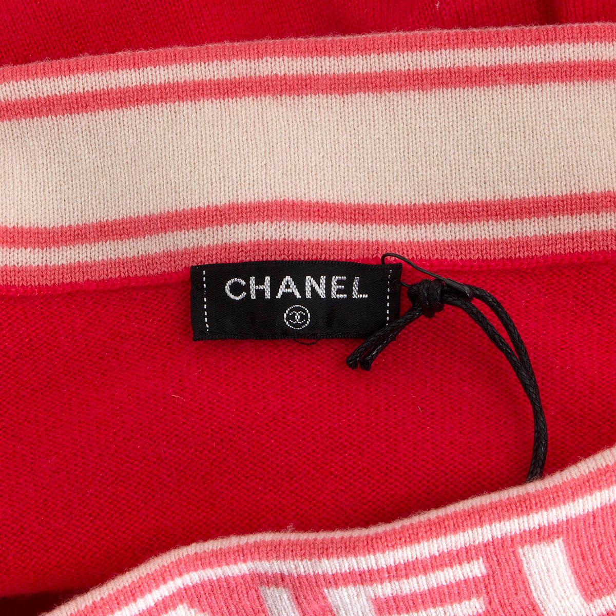 CHANEL pink cashmere 2019 19P LOGO MINI Skirt 36 XS For Sale 1