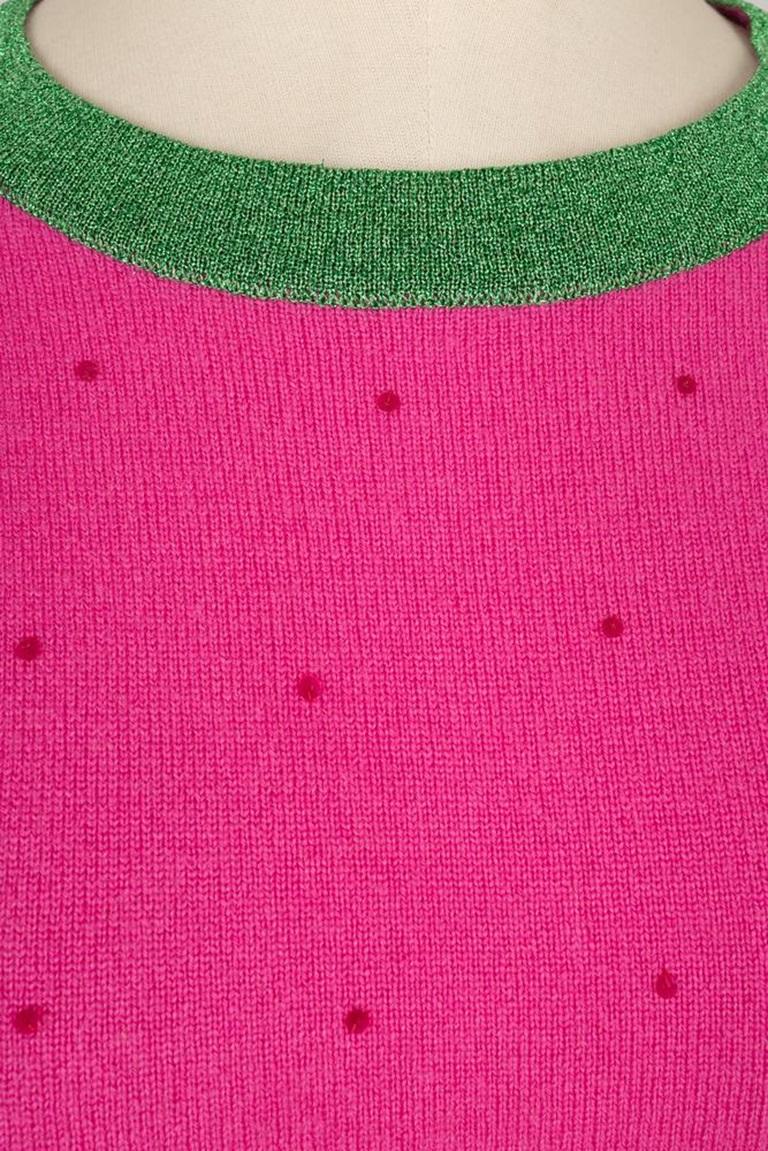 Chanel Pink Cashmere Cardigan Set, 1996 7
