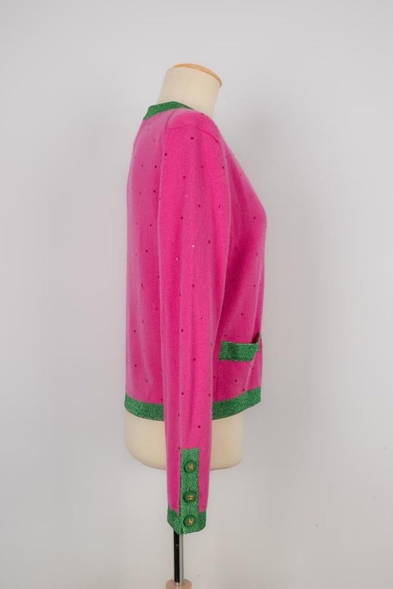 Chanel Pink Cashmere Cardigan Set, 1996 1