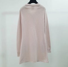Chanel Pink Cashmere CC Heart Buttons Cardigan