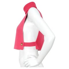 Chanel Pink Cashmere Crystal "29" Turtleneck Vest 2019