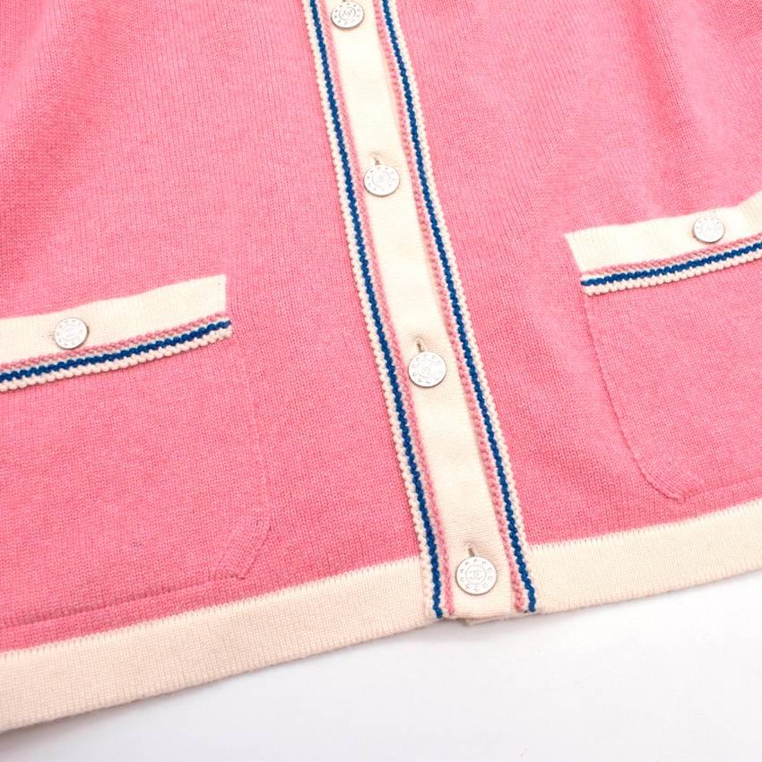 pink chanel cardigan