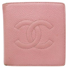 Vintage Chanel Pink Caviar Bifold 871743 Wallet