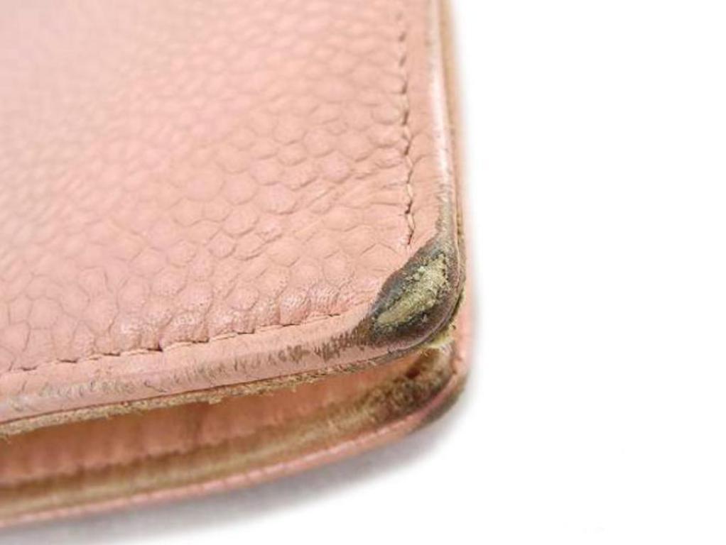 Chanel Pink Caviar Cc Bifold Long Classic 224368 Wallet For Sale 3