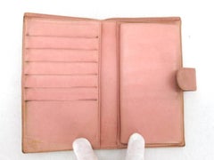 Chanel Pink Caviar Cc Logo Long 219342 Wallet