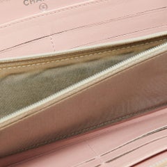 Chanel Pink Caviar Leather CC Timeless Zip Around Wallet