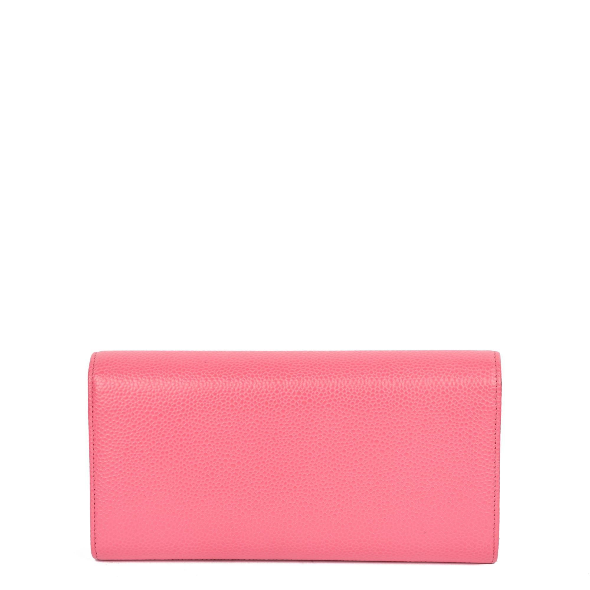 Chanel Pink Caviar Leather Long Wallet

CONDITION NOTES
The exterior is in very good condition with minimal signs of use.
The interior is in exceptional condition with minimal signs of use.
The hardware is in very good condition with light signs of
