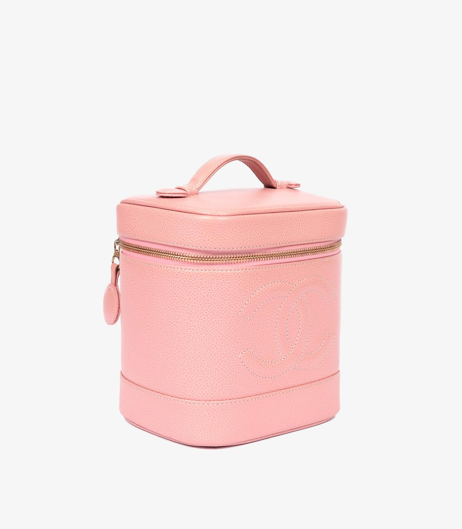 Chanel Pink Caviar Leather Vintage Timeless Vanity Case

Product Details
Xupes Ref: AA0326
Brand: Chanel
Model: Timeless Vanity Case
Type: Travel
Serial Number: 8817357
Age: 2003
Accompanied By: Authenticity Card
Colour: Pink
Hardware: