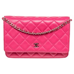 Chanel Pink Caviar Leather WOC Chain Shoulder Bag