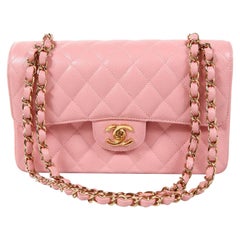 Chanel Pink Caviar Medium Classic Flap Bag- Gold HW