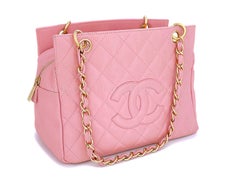 Chanel Pink Caviar Petite Timeless Shopper Tote PTT Bag 24k GHW 65400