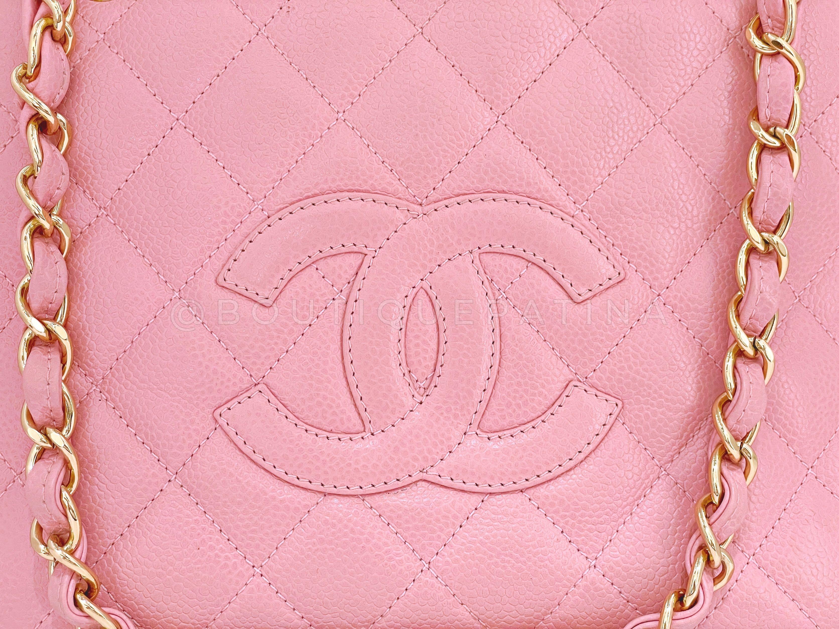 Chanel Pink Caviar Petite Timeless Shopper Tote PTT Bag 24k GHW 65400 3
