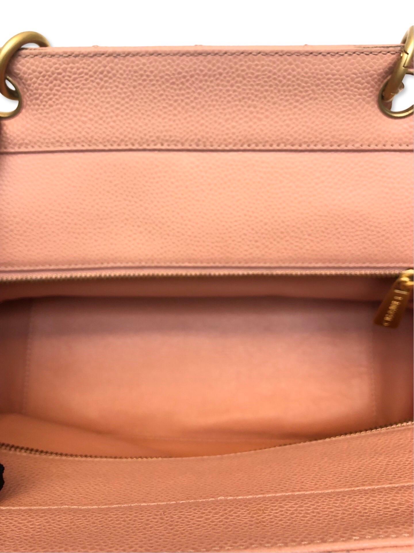 Women's or Men's Chanel Pink Caviar Petite Timeless Tote Chain Bag For Sale