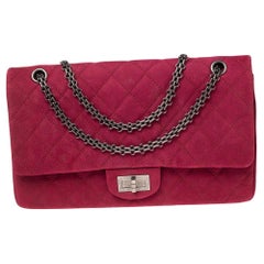 Chanel Pink Caviar Suede Reissue 2.55 Classic 227 Flap Bag