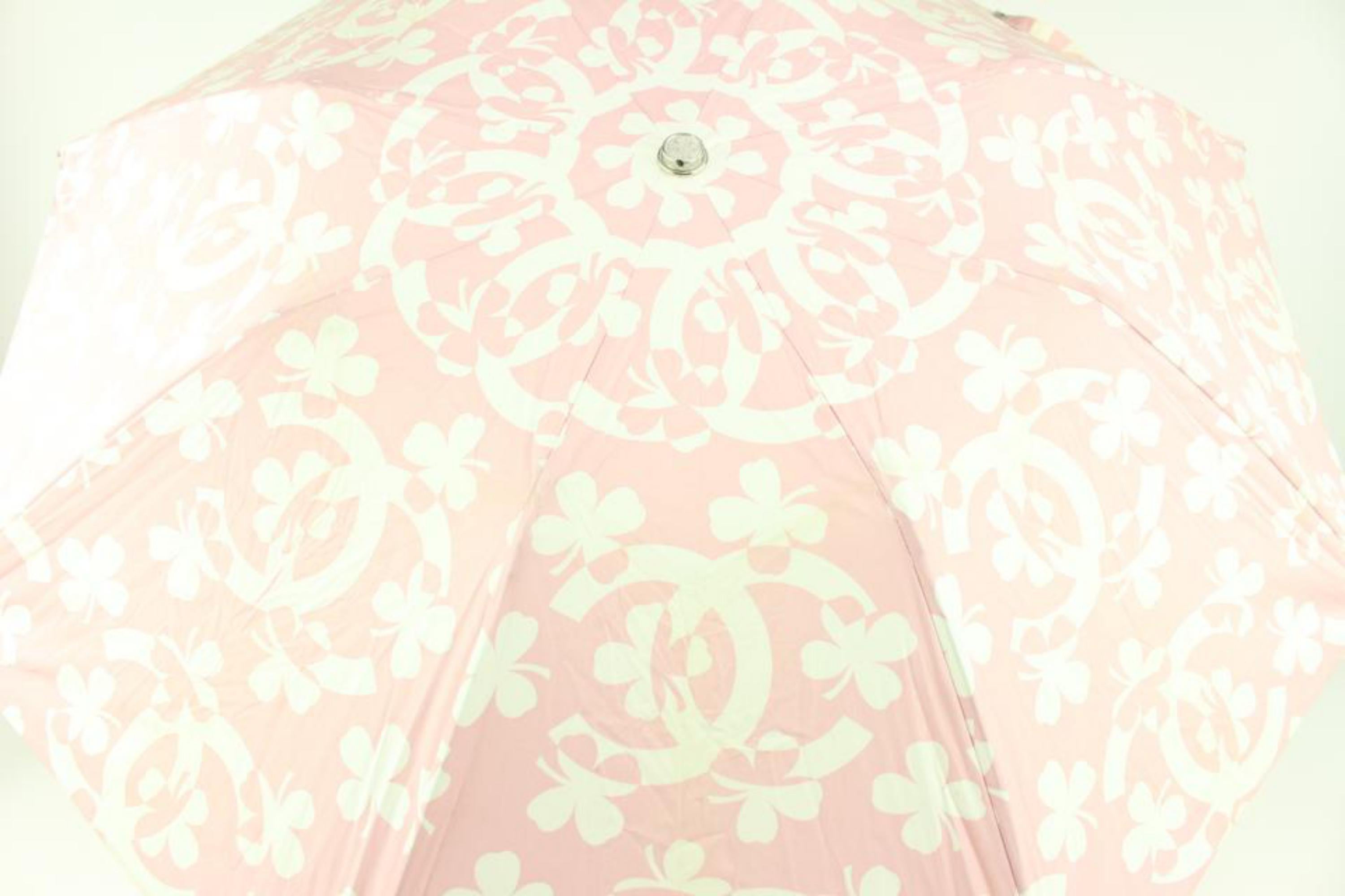 Chanel Pink CC Clover Charm Umbrella 1028c14 3