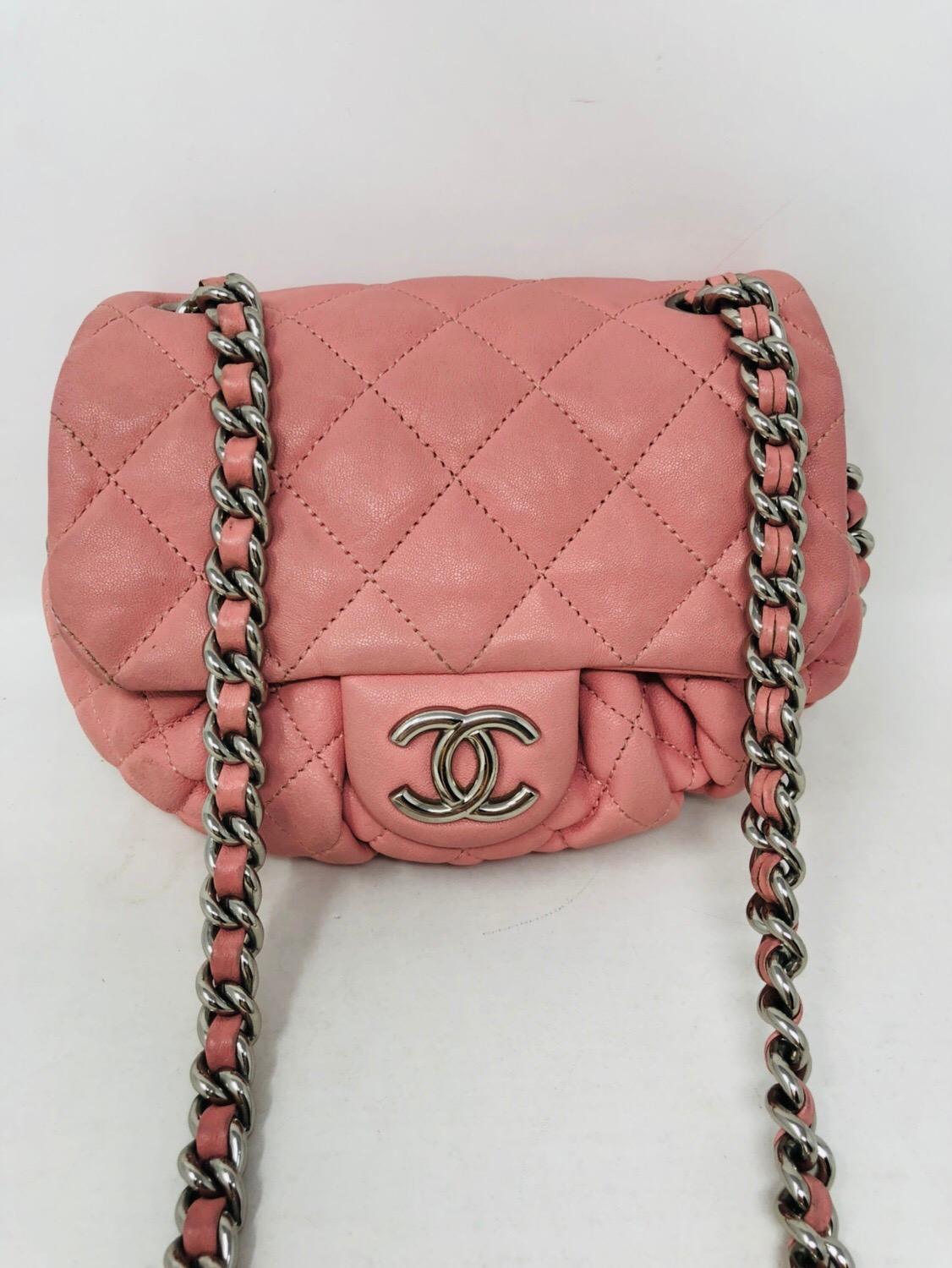 Chanel Pink Chain Around Crossbody Bag In Good Condition In Athens, GA