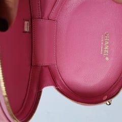 Chanel Pink Chevron Stitched Ellipse Crossbody Bag