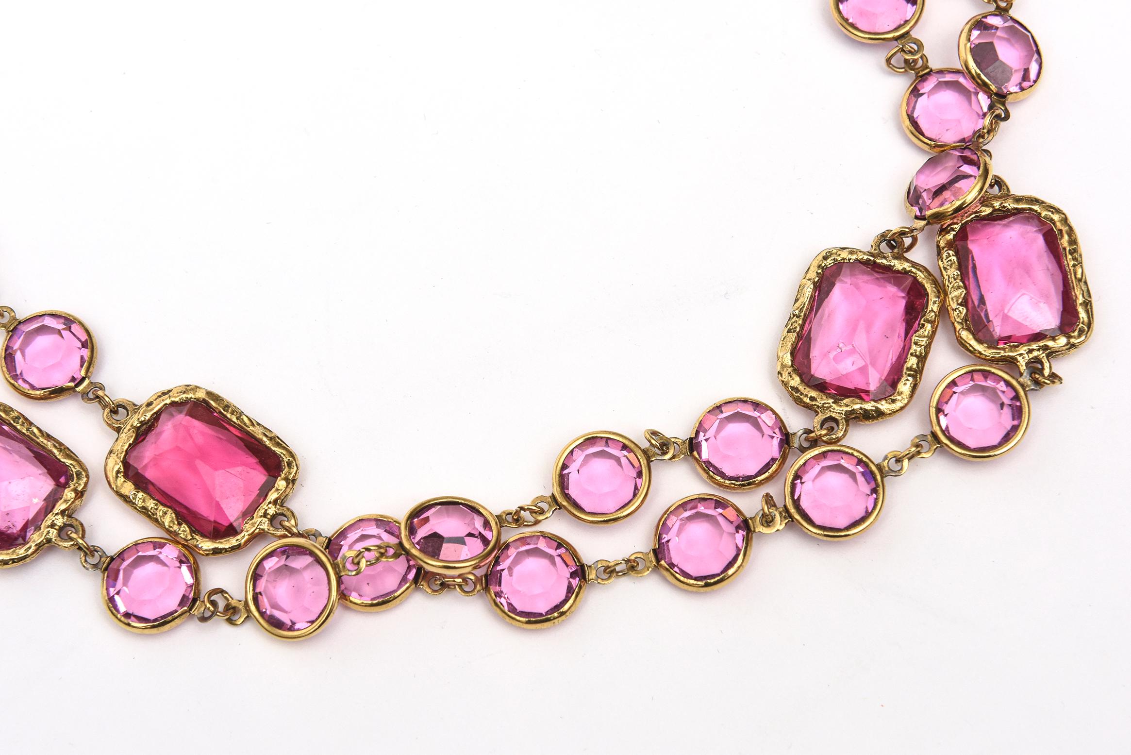 chanel pink necklace