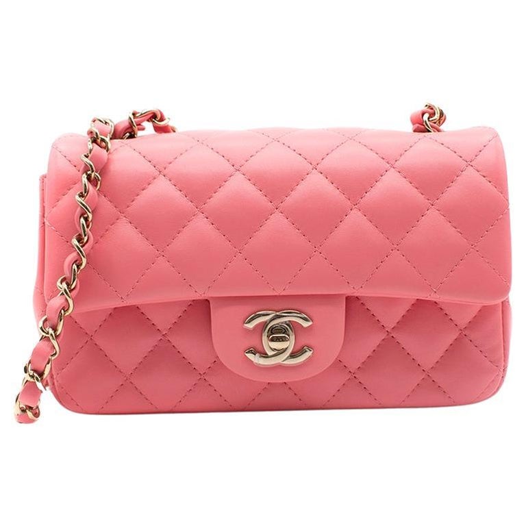 Chanel Pink Classic Mini Flap Bag at 1stDibs