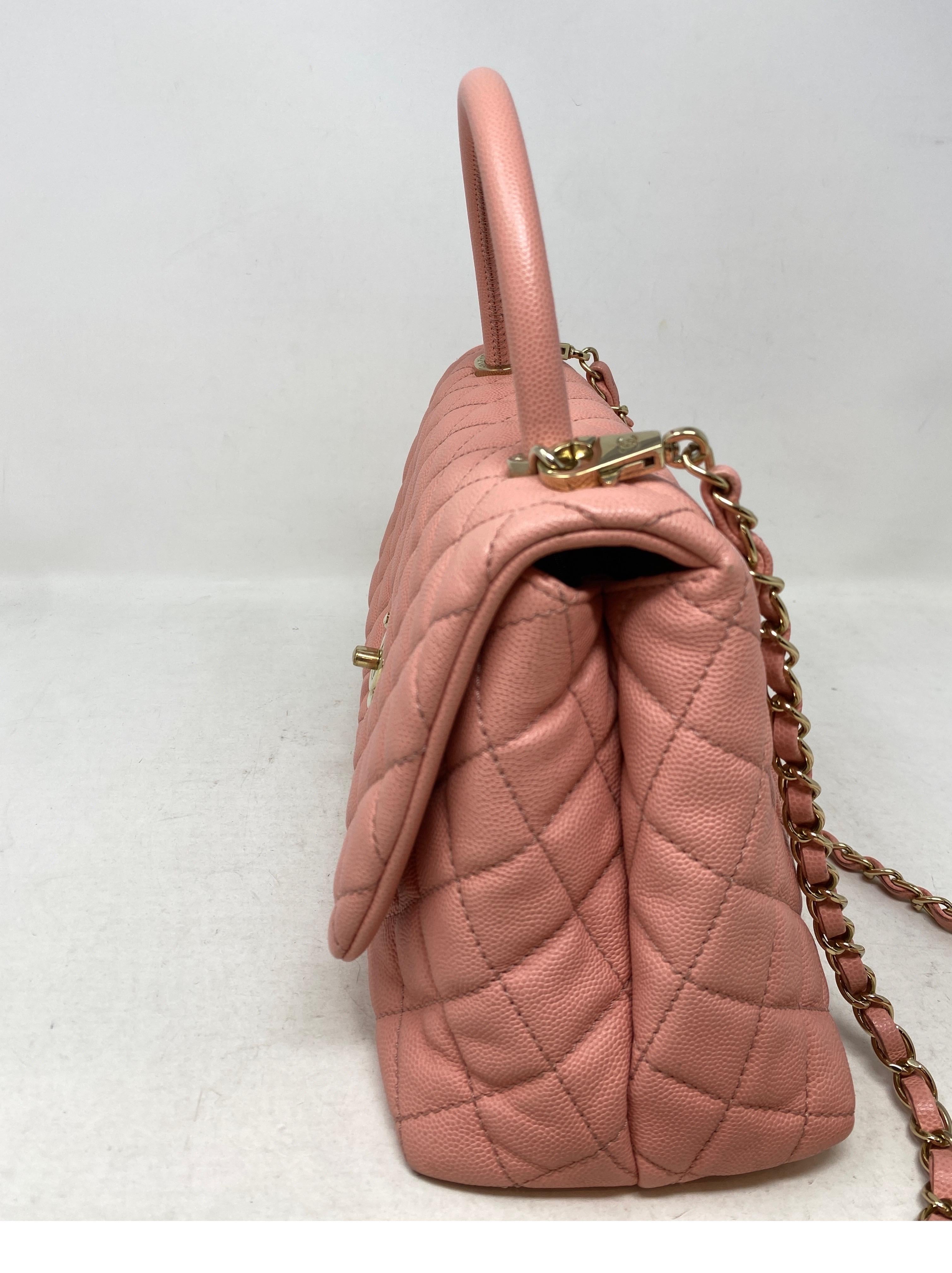 Chanel Pink Coco Handle Bag 2