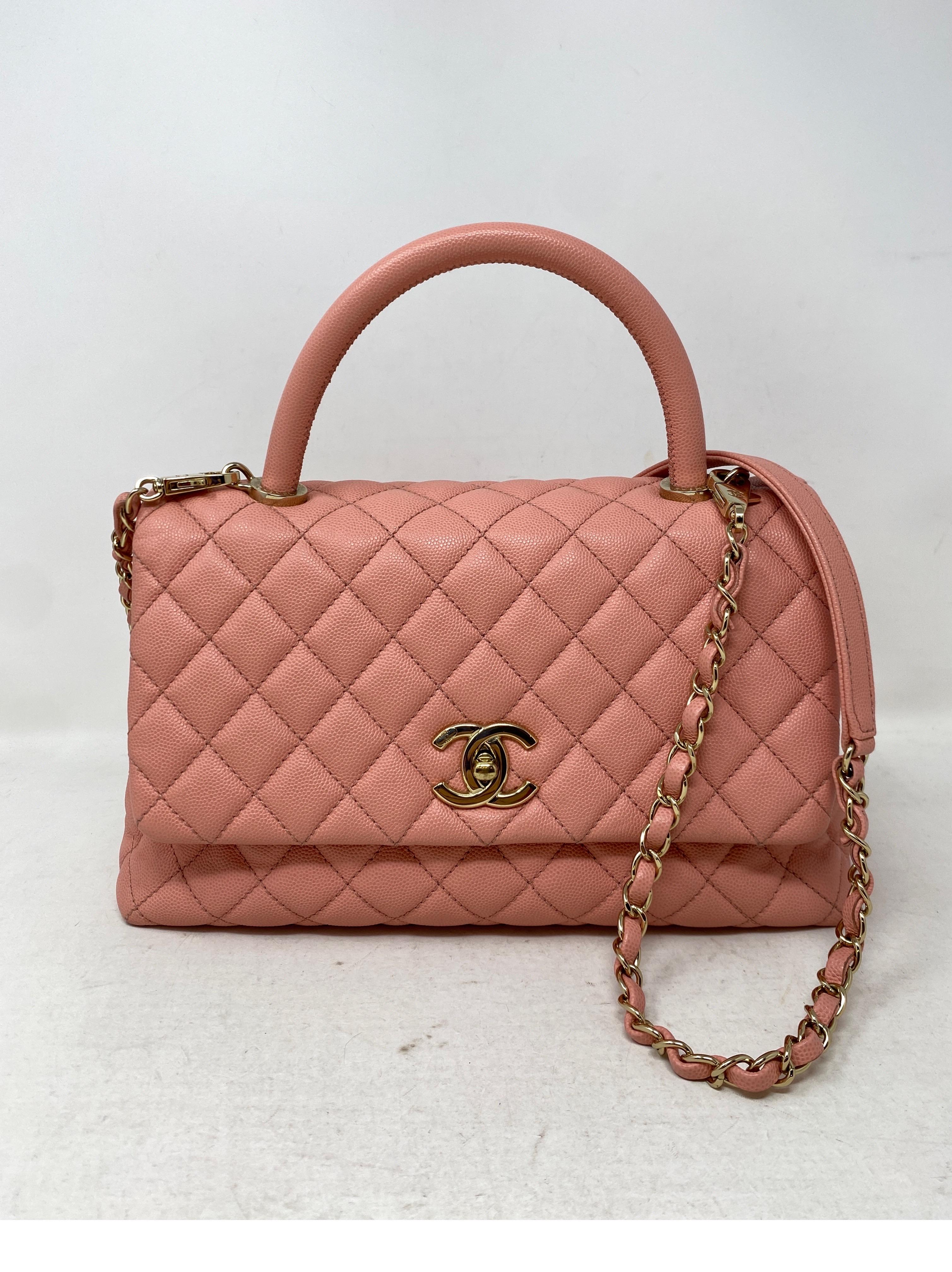 Chanel Pink Coco Handle Bag 3